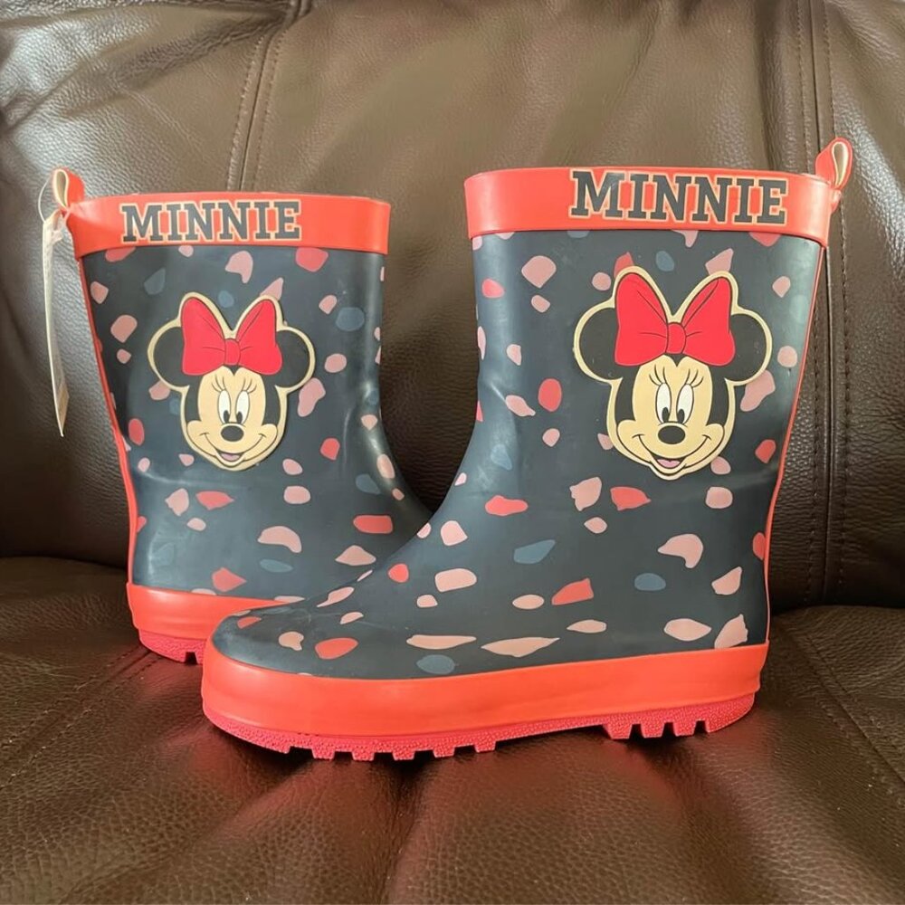 New Girl's Kid's sz 2.5 H&M Minnie Mouse Rubber Rain Boots